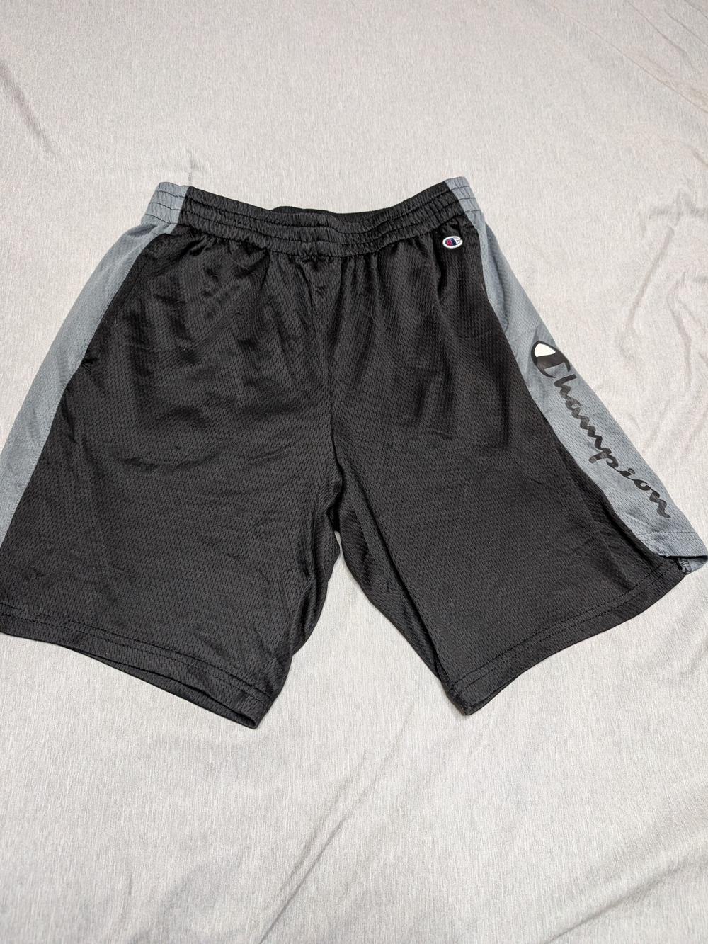 Champion Black Shorts with Gray Side Panels Youth Size Large